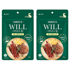 LG생활건강 강아지 시리우스 윌 스테이크스틱, 비프, 100g, 2개