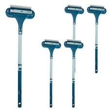 免拆洗玻璃紗窗雙向清潔刷 一面刷毛一面排水, 藍色, 5支