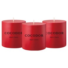 코코도르 필라 보티브캔들, 블랙체리, 240g, 3개
