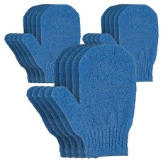 YBHOME 溫和搓澡手套, 藍色, 1入, 15個