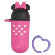 Disney 美妮攜帶式造型餅乾/小物盒, 粉色 + 紫色 + 黑色, 1個