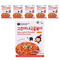 The bab 魔女辣椒湯汁辣炒年糕 像煮泡麵般簡單 無肉類成分 無需冷藏, 250g, 6盒