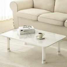 코멧 홈 국내생산 LPM 900 * 600 4단 높이조절 베이직 접이식 테이블, 모던마블