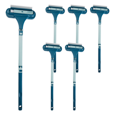 免拆洗玻璃紗窗雙向清潔刷 一面刷毛一面排水, 藍色, 6支