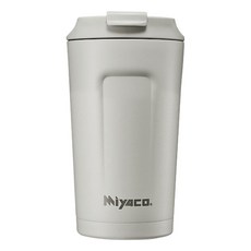 MiyAco 米雅可 品味316不銹鋼真空咖啡隨行杯, 象牙白, 380ml, 1個