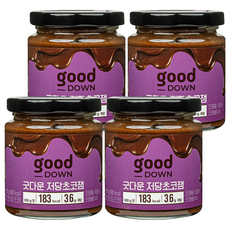 그림의빵 굿다운 저당 초코잼, 210g, 4개
