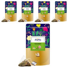 High Tea 伂橙 玫瑰南非綠國寶茶 無咖啡因 舒緩放鬆 方便攜帶, 3g, 12包, 5袋