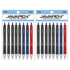 JAVAPEN Jetline M 低重心原子筆 0.7mm 黑色 5入 + 藍色 2入 + 紅色, 混合色, 2套