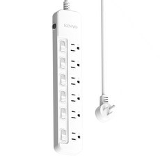 Kinyo 6開6插安全延長線 6孔 NSD366-6, 182.8cm, 單色, 1個