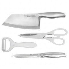 SILWA 西華 精美刀具4件組, 1組, 斜切片刀 + 水果刀 + 廚用肉剪 + 廚用陶瓷刨刀
