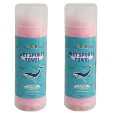 ZBIBI 吸水毛巾 海灘巾 泳池毛巾, 粉紅色, 2個