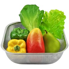 QUEEN SENSE 不鏽鋼沖孔方形籃, 單一顏色