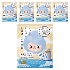 JUSO 美肌對策 泡澡時光北海道牛奶風呂入浴劑, 30g, 5包