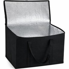 비타벨로 접이식 보온 보냉 쿨러 도시락 가방 36L, 블랙, 1개