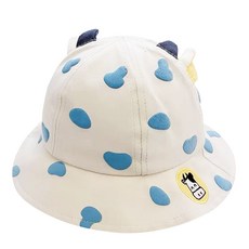 bebehome 日式嬰兒童可愛超萌造型帽 - 藍白色