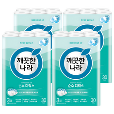 KleanNara 可綠納樂 純粹 豪華天然紙漿3層衛生紙, 30入, 4個
