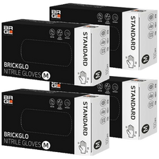 BRICKGLO 標準丁腈手套 100p, 黑色, M, 4盒