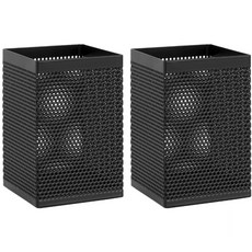 deLi 得力 鐵製網狀方形筆筒 D0808, 煙燻黑, 2個