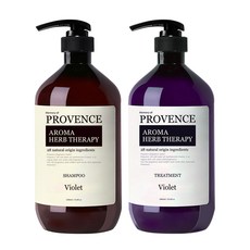 PROVENCE 香氛洗髮精 紫羅蘭香 1L+香氛護髮素 紫羅蘭香 1L, 1組