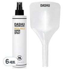 DASHU Mega Hold男士超級髮型噴霧 250ml+透明遮面罩, 6套