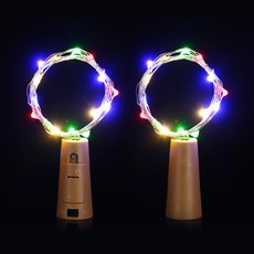 Veramang LED軟木塞造型居家裝飾燈 2入, 混合色, 2個