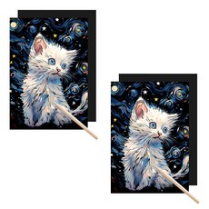 Allode 彩色刮畫 2p 套組, 1套, TYPE05 暹羅貓