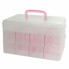 JUSKU 佳斯捷 大彩藝家三層收納箱/收納盒/置物盒, 顏色隨機, 1個