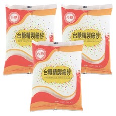 台糖 精製細砂糖, 甜度適中, 品質優良, 1kg, 3包