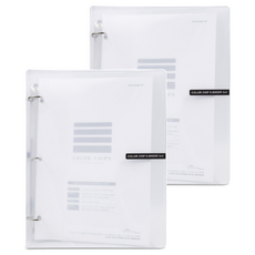 ECO Chungwoon 彩色半透明D型3孔活頁夾 3cm, 透明色, 2個