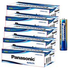 Panasonic EVOLTA 頂級鹼性 AAA 電池 LRO3EG, 12入, 5個