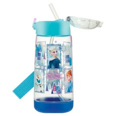 Skater PET吸管水壺, 冰雪奇緣 藍色, 480ml, 1個