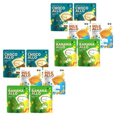 ORGANIC DiNO Allo圓圈穀物米餅 3款組, 2組, 香蕉、牛奶、巧克力