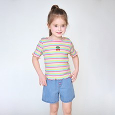 WALTONKIDS 女童彩虹後背蝴蝶結T恤