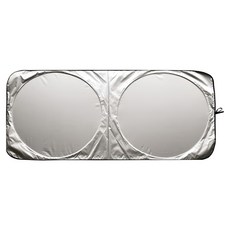 汽車雙圈遮陽隔熱簾 150cm x 70cm 阻絕UVA 摺疊收納 附專用收納袋, 1組