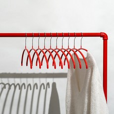 MAWA 防滑輕質弧形衣架, 紅色, 10個