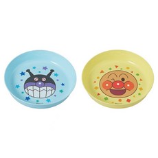 ANPANMAN 麵包超人 點心盤2件組 日本製, 麵包超人 + 細菌人, 1套