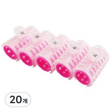 CHILSUNG 髮夾式髮捲 5入, 白色, 20個