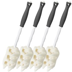 hibee 頂級奶瓶清潔刷 直式, 灰色, 4個