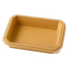 Urban Flair 牛皮紙長方形容器 1000ml x 100入 + 蓋子 100入組, 1套