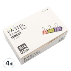 모닝글로리 파스텔 더블클립, 4개, 10개입, 특대