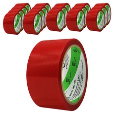 Shin Hung 彩色膠帶 輕包裝 57mic 紅色 50m, 18個