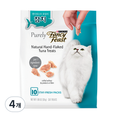 퓨리나 팬시피스트 퓨얼리 프리미엄 내추럴 습식 고양이 간식 30g, 참치, 4개