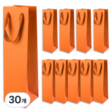 골든래빗 와인C 컬러 와인 종이백 9 x 28 x 8 cm, 오렌지, 30개
