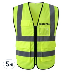 WORKPRO 信號員背心 網眼 螢光 WP378013, 5個