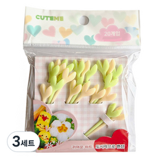 Cuteme 可愛愛心造型籤 綠色 10入 + 黃色 10入 套組 MP322, 3套, 20入