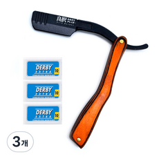 그레이거 와일드바버 클래식 싱글 면도기 GR-BS2, 면도기 + 양면날 30p, 3개