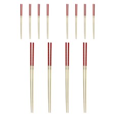 竹製營業用炸物筷4雙組, 3套, 混色