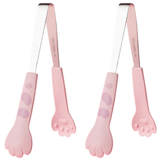 葉子小舖 食物夾 烘焙夾 中, 粉色貓爪, 2支
