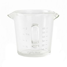 CafeDeAmour 把手玻璃量杯 耐熱5-100°C, 透明色, 70ml, 1個