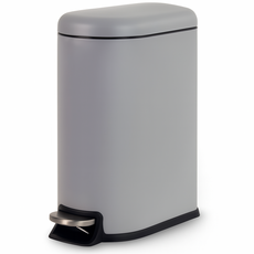 Changsin Living 昌信生活 FRANCO 精選靜音腳踏式垃圾桶 10L 圓頂橢圓, 灰色